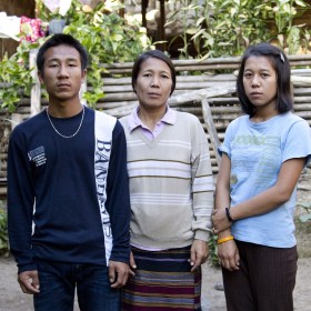 Saw Bay Dar Thein, age 19, at Ban Mai Naisoi Temporary Shelter, Thailand.  He fled Myanmar in March 2011 due to security concerns and fear of forced conscription.  He lives with his mother and sister.