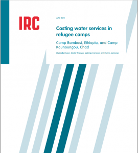 Costing water services in refugee camps