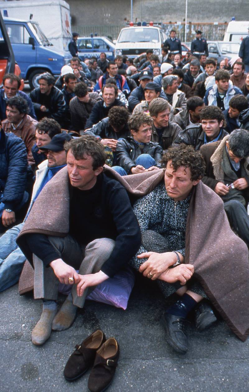 Italy. Albanians arriving in Brindisi.  ©Gaetano Lo Porto / March 1997