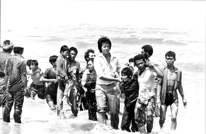 The flight of Vietnamese refugees began after the fall of Saigon to North Vietnam forces in 1975. An estimated 3 million, including these Vietnamese boat people arriving in Malaysia in 1978, fled in the wake of the various conflicts in Indochina.