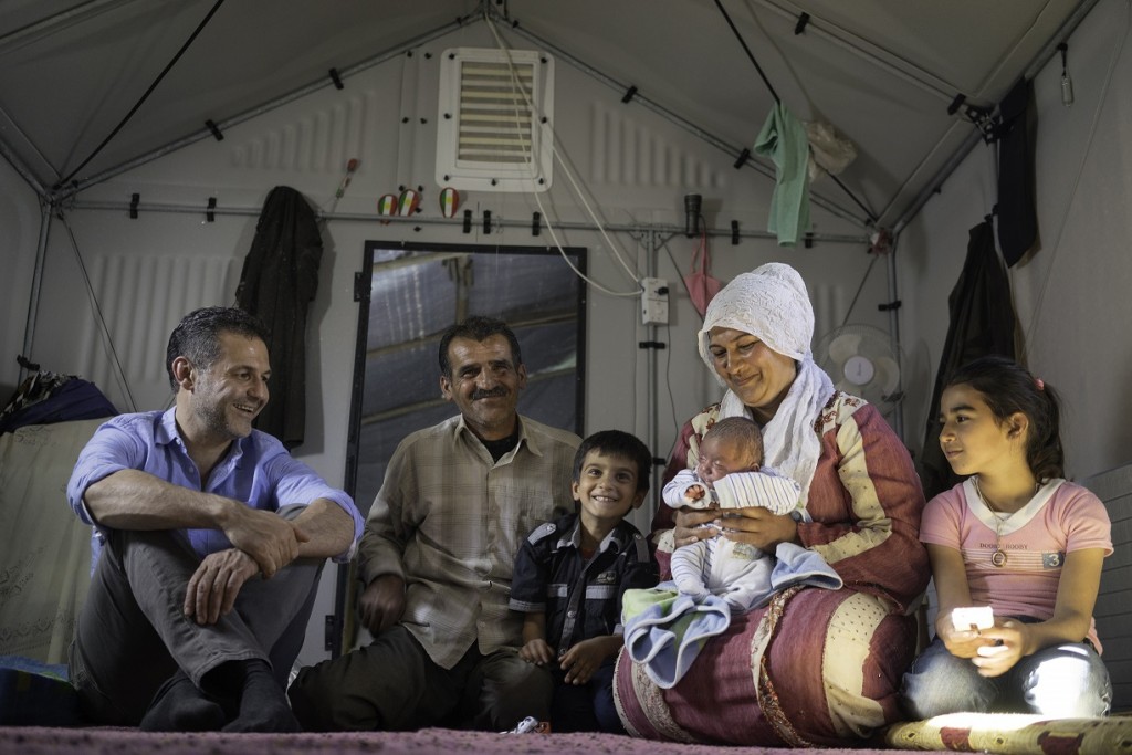 Khaled Hosseini, Goodwill Ambassador for UNHCR, the UN Refugee Agency, visits Syrian refugees in Norther Iraq