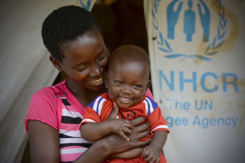 After fleeing violence in Burundi, Jacqueline found safety and shelter – and a place to give birth to young Dani – in Tanzania's Nduta refugee camp.