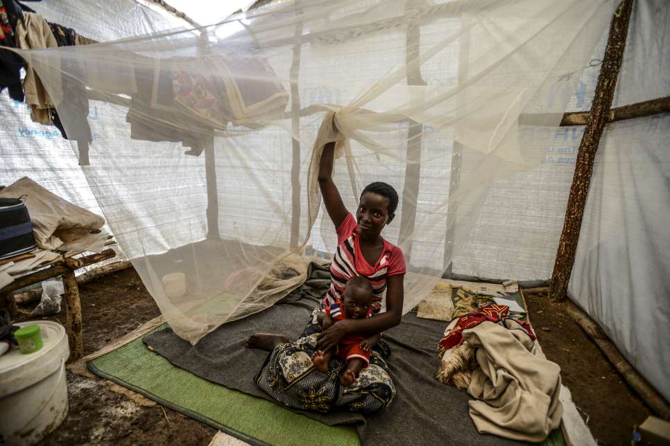 Jacqueline was pregnant with baby Dani when she fled the fighting in Burundi. She and her husband, Joseph, and their two children have found safety and shelter at Nduta camp in Tanzania.