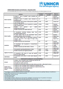 WASH Standards and indicators, December 2015