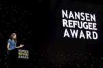 Euronews Presenter, Isabelle Kumar, presides over the Nansen Refugee Award ceremony in Geneva, Switzerland