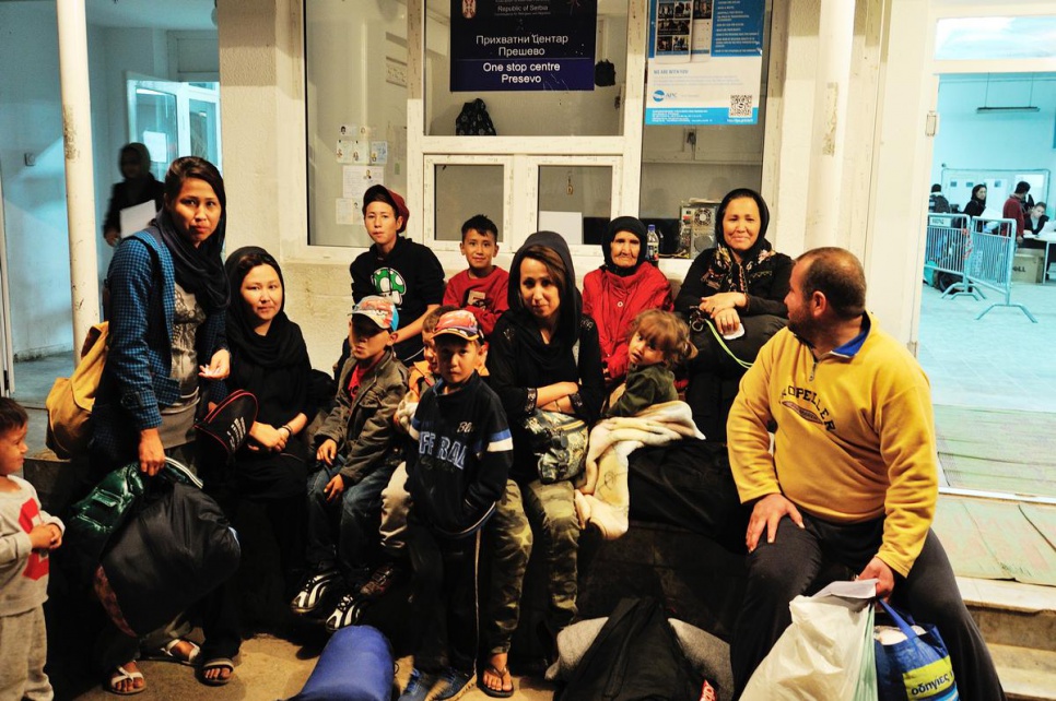 UNHCR found Beghum's family at Presevo transit centre in Serbia and reunited them there not long after.