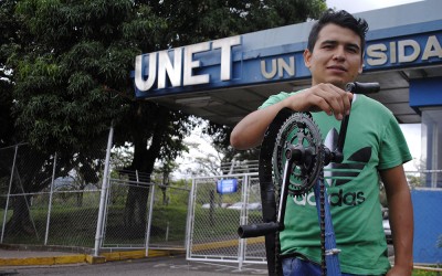 Diego and his family fled the conflict in Colombia.