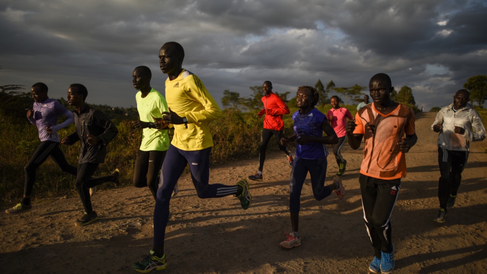 Last training for the Refugee Olympic Team in the Ngong Hills, outside Nairobi, before leaving for Rio.