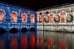 Gerry Hofstetter's light show on the exterior of the Bâtiment des Forces Motrices.