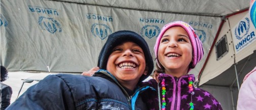 While waiting with their family in a UNHCR refugee housing unit the Syrian children played and posed for the camera. They have traveled from Syria via Turkey, crossing the sea to reach Greece and have now found their way to Vinojug reception centre in fyR Macedonia where UNHCR and partners provide them with humanitarian assistance and registration.