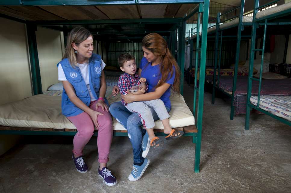 Ada fled her home in Honduras after gangs began threatening her. She and her son, Brian, 3, are being sheltered in Mexico with support from the UN Refugee Agency.