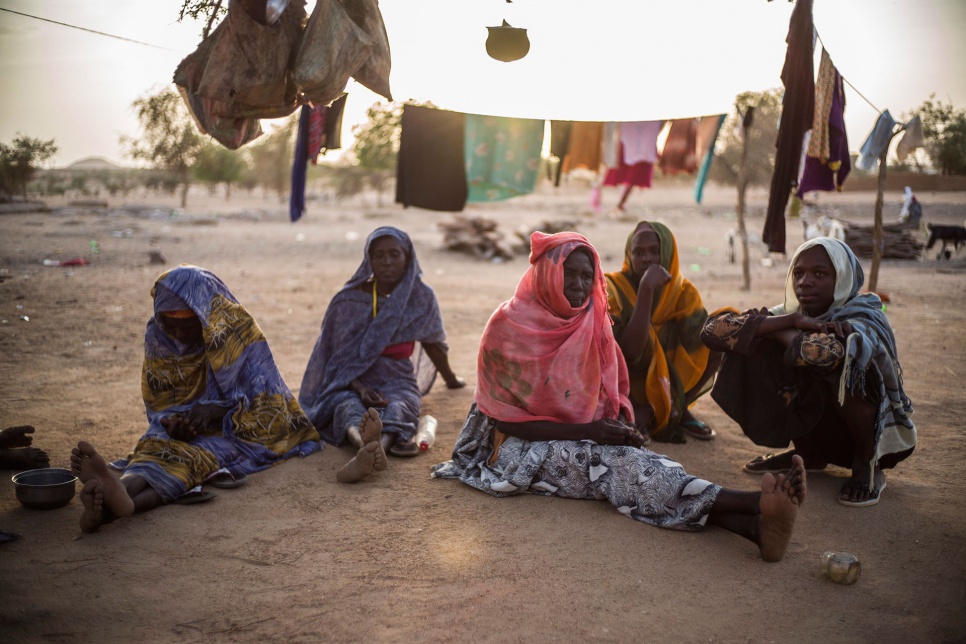 These five Sudanese women fled to Iriba, Chad, where they have struggled to find work to support their families.