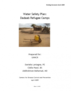 Water Safety Plan Dadaab (CDC, 2009)
