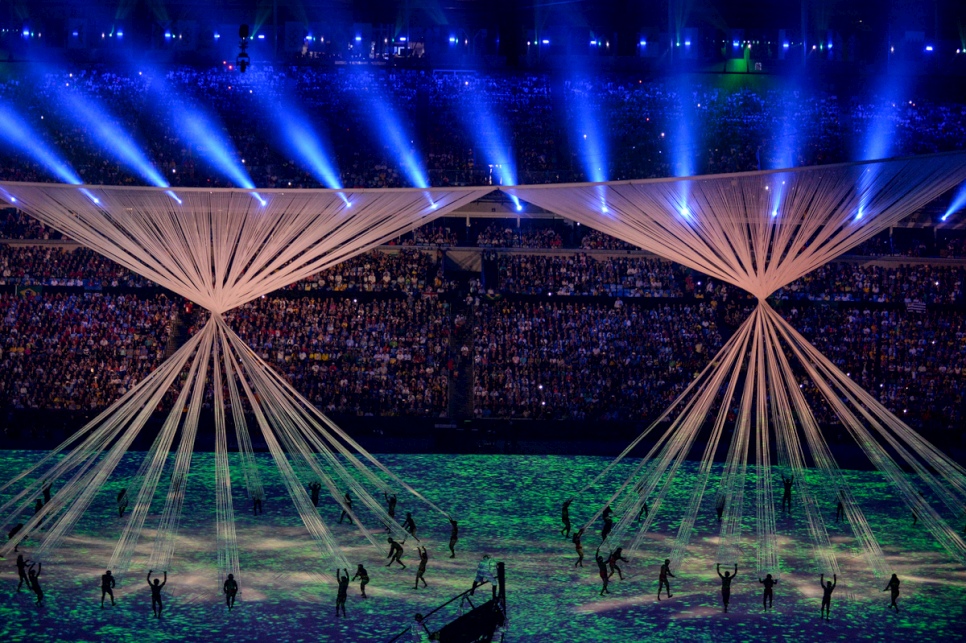 Spectacular show marks the official opening of Rio Olympics.