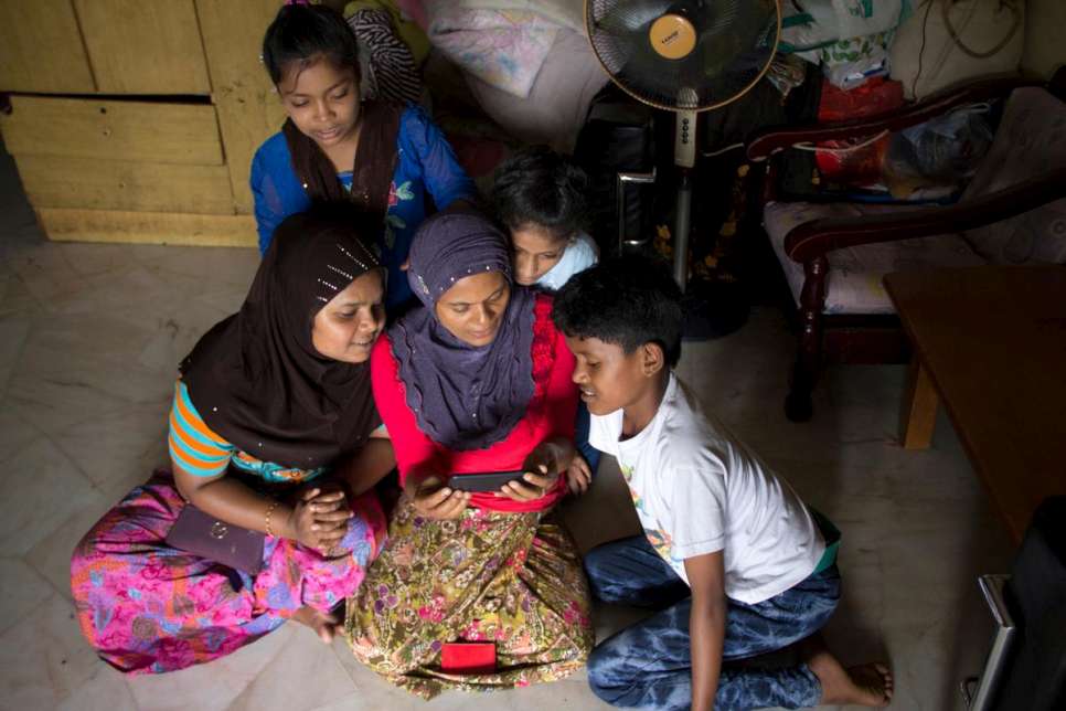 This is the first time that Rohima and her younger son have seen Ali and Shahida since she left on a smugglers' boat from Sittwe, Myanmar, three years ago.