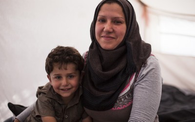 Wafaa è fuggita dalla guerra in Siria con i suoi tre figli.