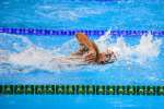 Syrian swimmer Ibrahim Al-Hussein competes in the 100 metre freestyle ...