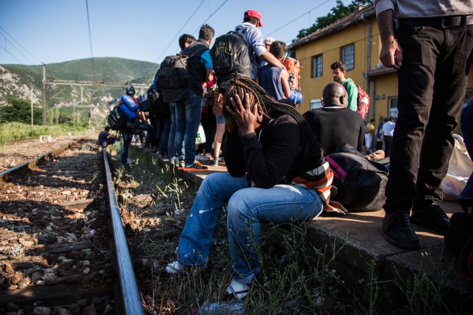 Police in Demir Kapija, a town in The former Yugoslav Republic of Macedonia, have stopped refugees from boarding trains travelling towards the border with Serbia.