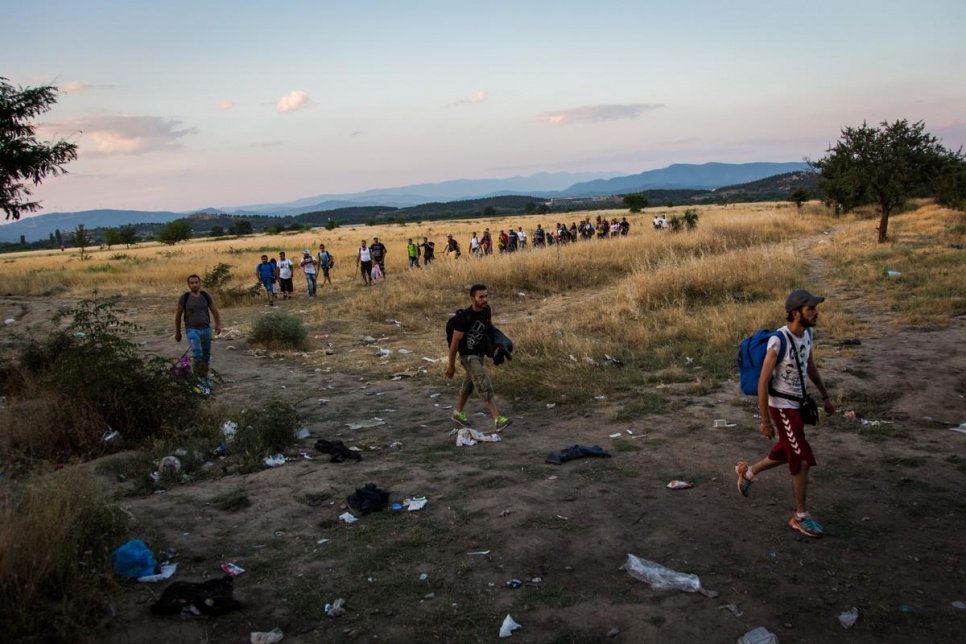 Having crossed the border into The former Yugoslav Republic of Macedonia, asylum-seekers must travel another 180 kilometres to reach the Serbian border.