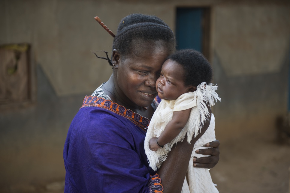 Eunice and her baby Chance fled from Yambio in South Sudan with her husband and their six children after witnessing violence in her neighbourhood.