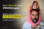 More than 1 million people signed our petition to stand #WithRefugees. The petition calls on world leaders and governments to act with solidarity and shared responsibility, to ensure every refugee child gets an education, every refugee family has somewhere to live, and every refugee can work or learn new skills.  

Now it's time to hand it over to the @[54779960819:274:United Nations] Secretary-General and the President of the UN General Assembly. 

Join us here, live, from 12pm EST, 5pm GMT, for a Facebook Live  broadcast, with special guests, from the heart of the UN in New York.