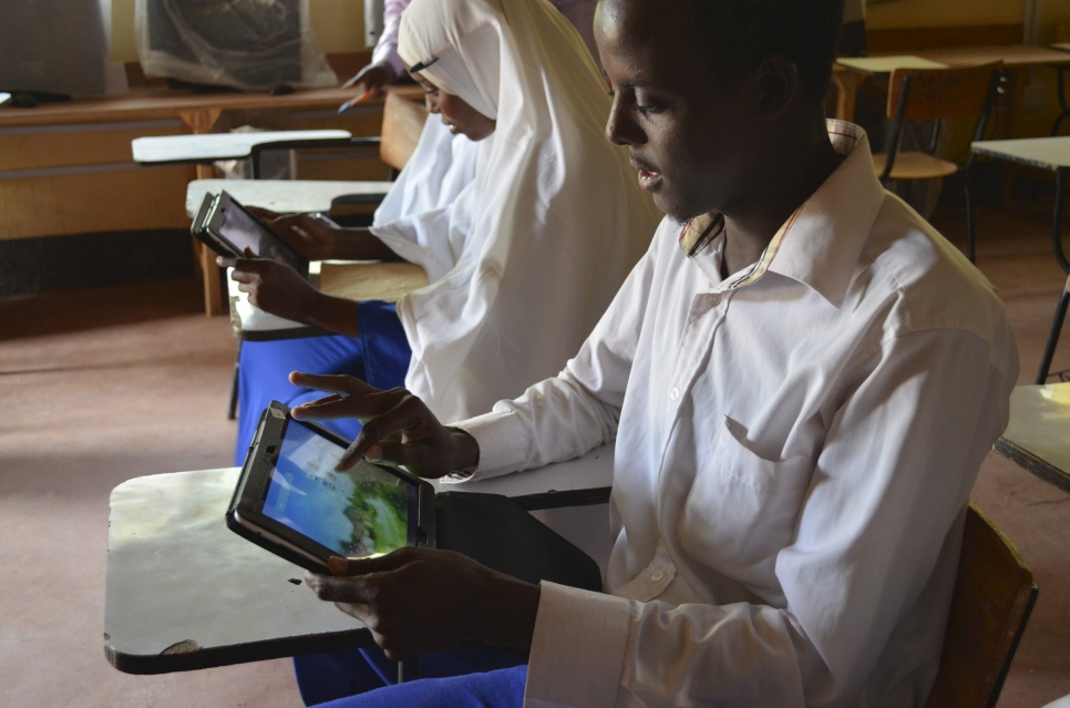 Kenya / Instant Network Schools open up a new world for Somali refugees / Nasib Secondary School Nasib is one of 13 schools and vocational training centres in Dadaab that have been connected to the Internet under an education programme launched late last year by the UN refugee agency and the British-based Vodafone telecoms group