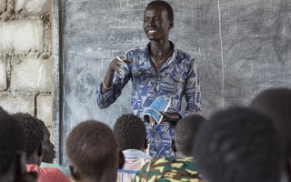 Ethiopia. Teacher Lim Bol from South Sudan wants to become a medical doctor.