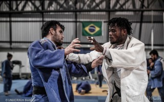Brazil. Congolese judoka Popole Misenga trains for Rio 2016 Olympic Games