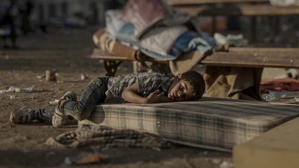 Abdullah has a blood disease. For the last two days, he has been sleeping outside the central station in Belgrade. He witnessed the killing of his sister in their home in Daraa, Syria. "He is still in shock and has nightmares every night," says his mother. Abdullah is exhausted and is in poor health, but his mother does not have any money to buy medicine for him.