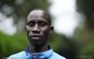 Kenya. South Sudanese runner, James Nyang Chiengjiek trains for Rio 2016 Olympic Games