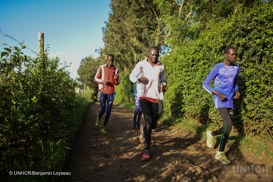 Kenya. South Sudanese runner, Paulo Amotun Lokoro trains for Rio 2016 Olympic Games