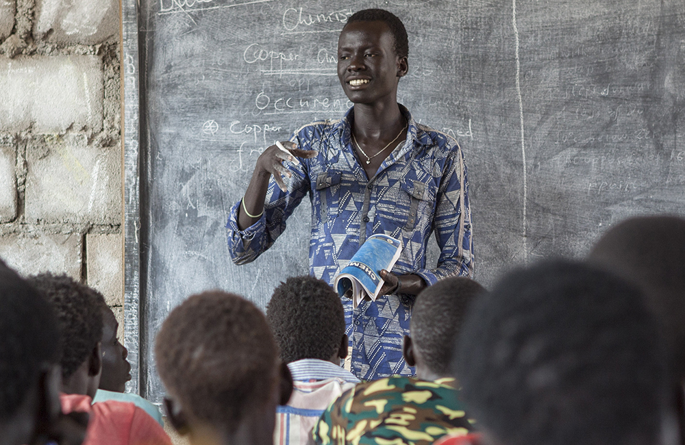 Ethiopia. Teacher Lim Bol from South Sudan wants to become a medical doctor.