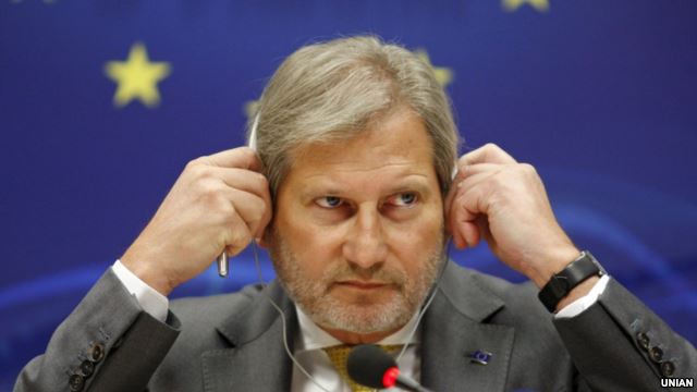 EU enlargement commissioner Johannes Hahn (file photo)