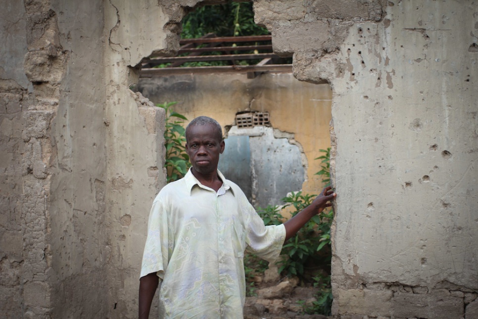 Ambroise and his family fled their home in Fondo, in Bangui's 3rd district, in December 2013. Their neighbourhood was among those hit hardest by the violence.