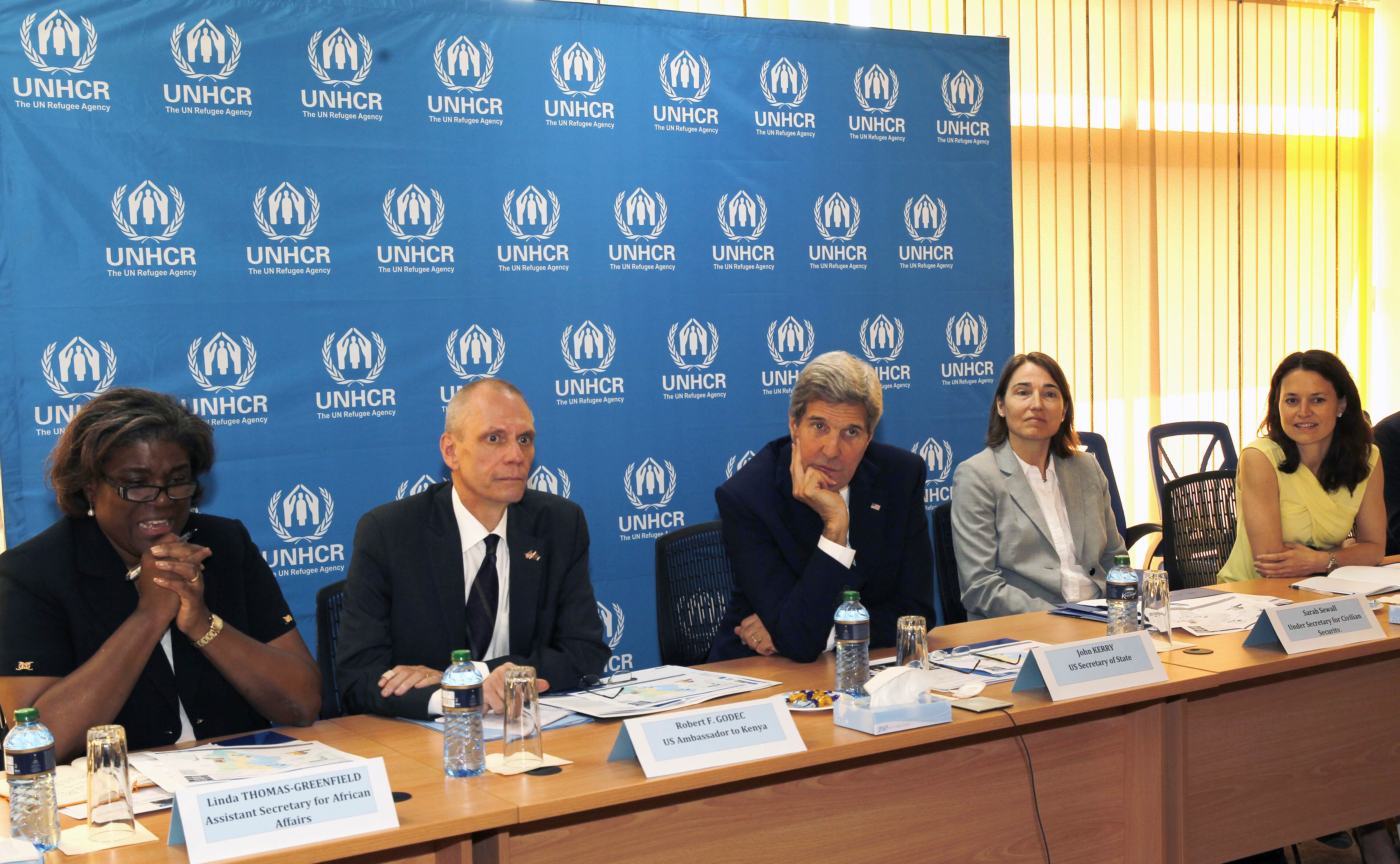 U.S. Secretary of State, John Kerry, visits UNHCR Kenya