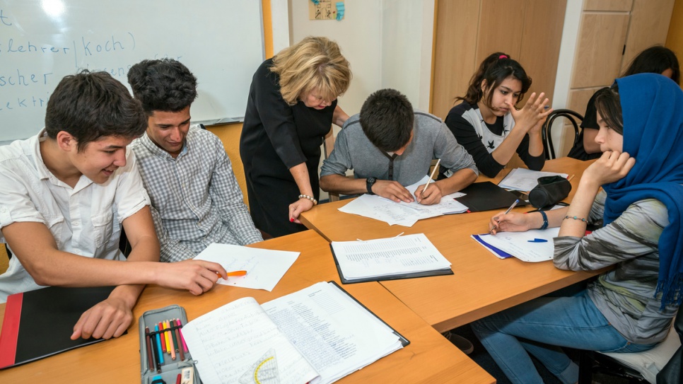 "The children who join summer schools in Berlin wouldn't otherwise have the chance to learn German during the six-week holiday," said teacher Yvonne Hylla. 