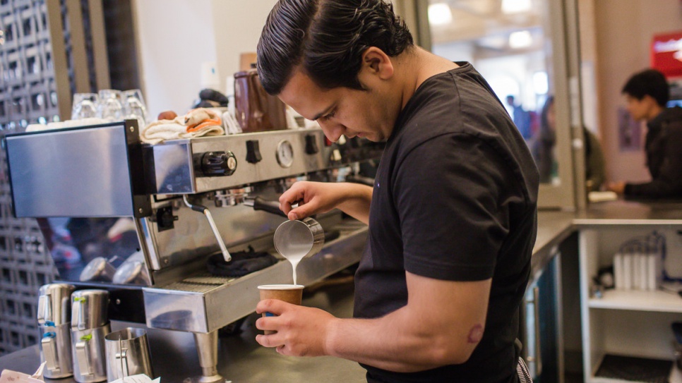 "I want to own a business, maybe a restaurant, but I have to start somewhere," says Samiullah Haidari, an Afghan refugee who now lives in the San Francisco Bay Area.