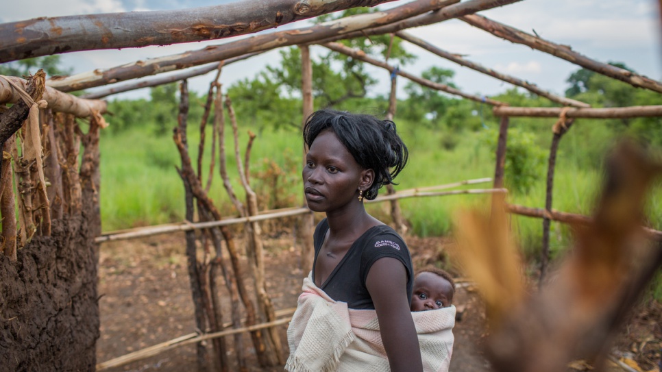 "I don't know when the war will end," says South Sudanese refugee Marta Abau, 21, standing in the mud and stick house in northern Uganda that is now her home.