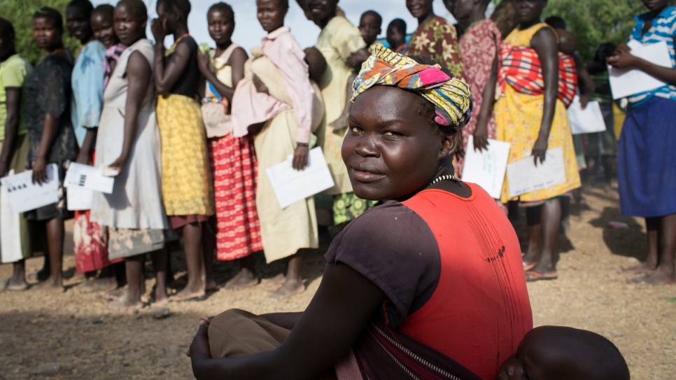 Rebecca Kuti, 25, arrived in Kakuma camp with her four children in May 2016. They fled Eastern Equatoria, South Sudan, when her husband was killed in clashes triggered by food shortages.