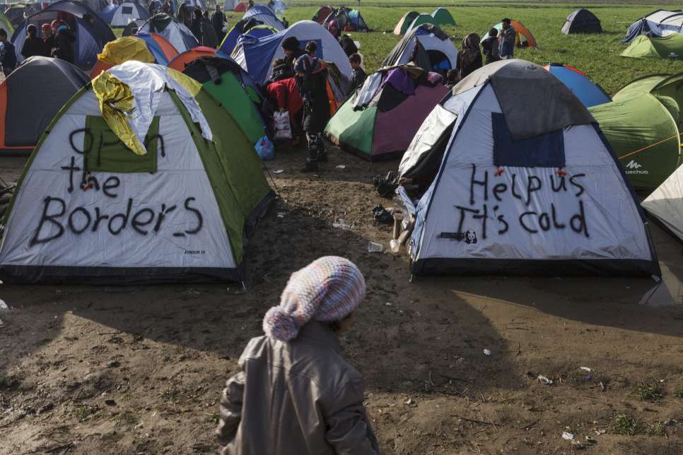 Thousands of refugees, mainly from Iraq and Syria, are now camping at this makeshift camp near Idomeni, on the border between Greece and the Former Yugoslav Republic of Macedonia.

The Greek authorities have responded with the military setting up three camps near Idomeni with a capacity of 12,500. UNHCR is supplementing the Greek response effort, but much more needs to be done.

Among the most urgent of these when it comes to Greece is the need for better contingency planning, with increased accommodation capacity and other support. To prevent a further deterioration of conditions throughout Greece, more resources and better coordination are critical.