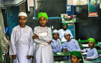 Despite a 2008 Constitutional Court judgment confirming the Bangladeshi citizenship of Urdu speakers, a long history of statelessness and exclusion means that a madrassa (Islamic school) is the only place that many of the children in the Geneva Camp of Mohammadpur in Dhaka can access primary school education.  UNHCR / Syed Latif Hossain