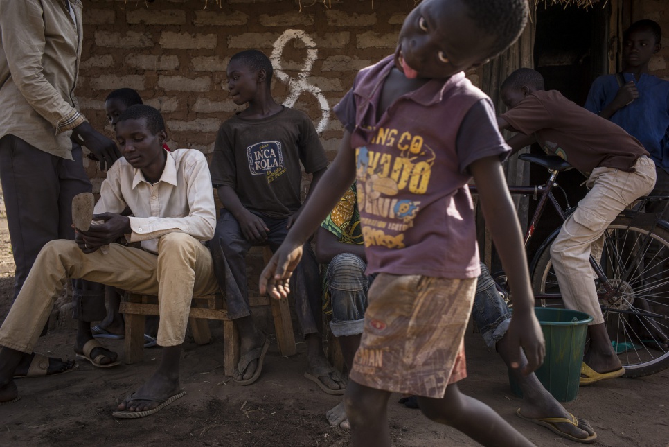 The group of 12 boys live in a collection of 10 cabins at the edge of the site. They are among 450,000 refugees from CAR, scattered throughout the region.