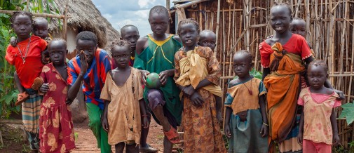 Refugee children from Bambasi, Ethiopia