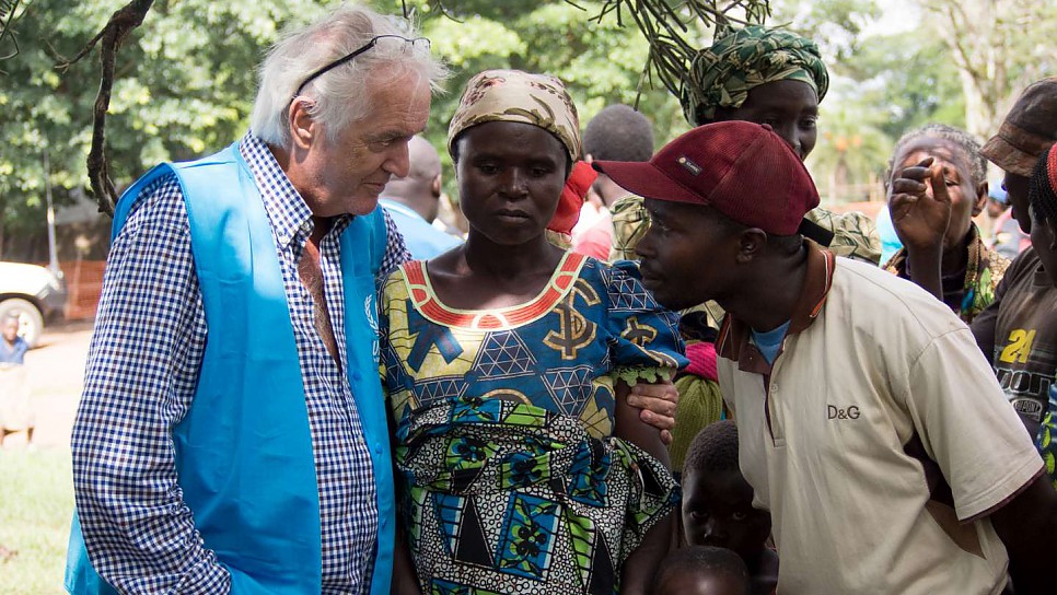 Henning Mankell, the internationally acclaimed Swedish author was best known for his crime novels, but was also celebrated for his activism and humanitarian work. Mankell was a passionate advocate for refugees in Africa and the work of UNHCR.

Mankell's relationship with UNHCR started in the 1980s when he visited camps run by UNHCR in Mozambique. A decade later he travelled with the then High Commissioner for Refugees Sadako Ogata to camps in South Africa.

In October 2013, Mankell undertook his last mission with UNHCR. He visited Congolese refugees in Uganda, seeing UNHCR's operations from the emergency stage to the transfer of refugees to long-term settlements. On his return he wrote articles on the plight of refugees in Africa.

In January 2014, Henning Mankell shared the news with the public that he was battling with cancer and on 6 October 2015 the sad announcement was made that he had lost his life to the disease.