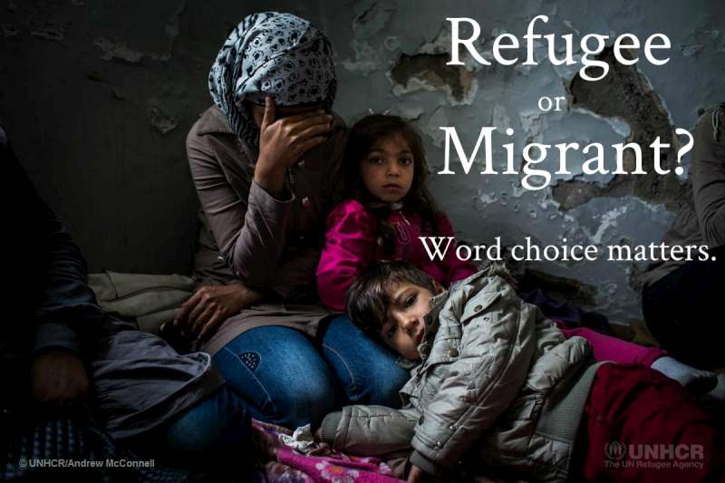 The two terms have distinct and different meanings, and confusing them leads to problems for both populations. Refugee or Migrant – word choice matters.© UNHCR