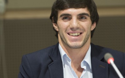 Zhirair Chichian, stateless youth living in Georgia, speaks at UNHCR High Level Panel on the importance of nationality, held at UN Headquarters in New York on November 3, 2015.