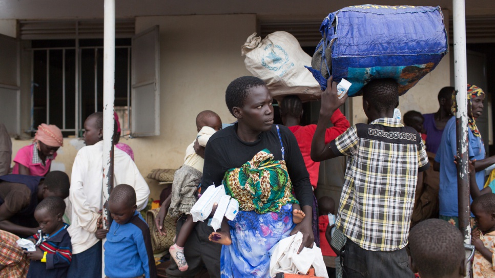 Grace Juru, 25, fled her home with her two children when violence erupted in Juba, the capital of South Sudan.