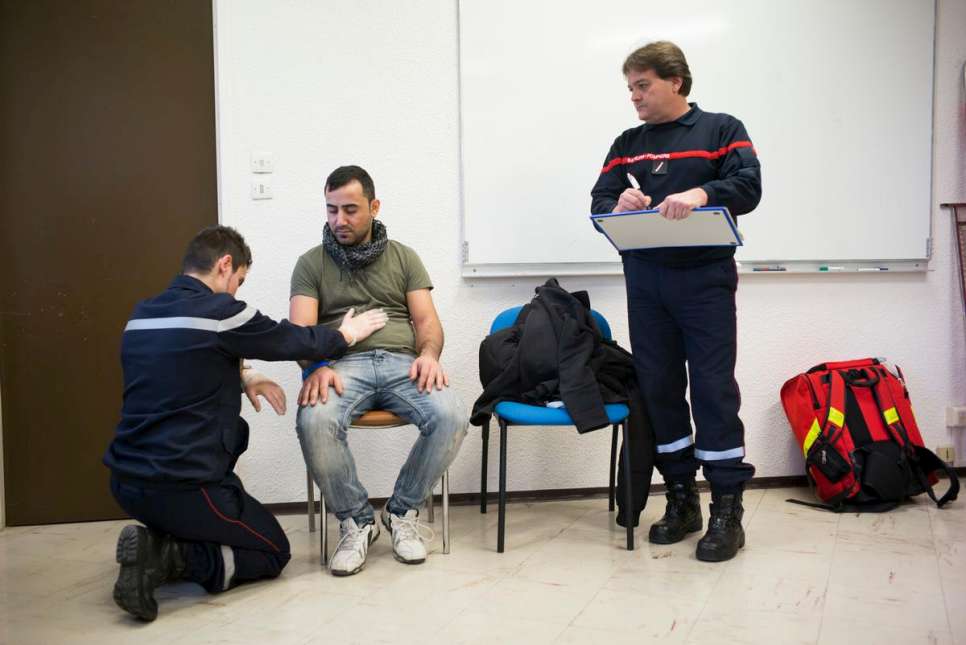 Bewar, 27, was once a barber in Mosul, Iraq. Here in Istres, France, he receives psychological support to help him overcome the trauma of fleeing war.