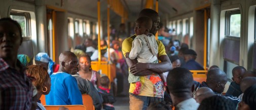 Angolan refugees, some of whom had been living in exile in the Democratic Republic of Congo for up to 40 years, journey back to their homeland by train from Kinshasa.