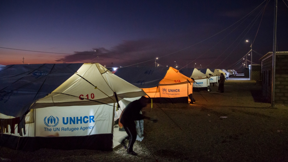 Tents at Laylan 2 camp near Kirkuk, Iraq. 